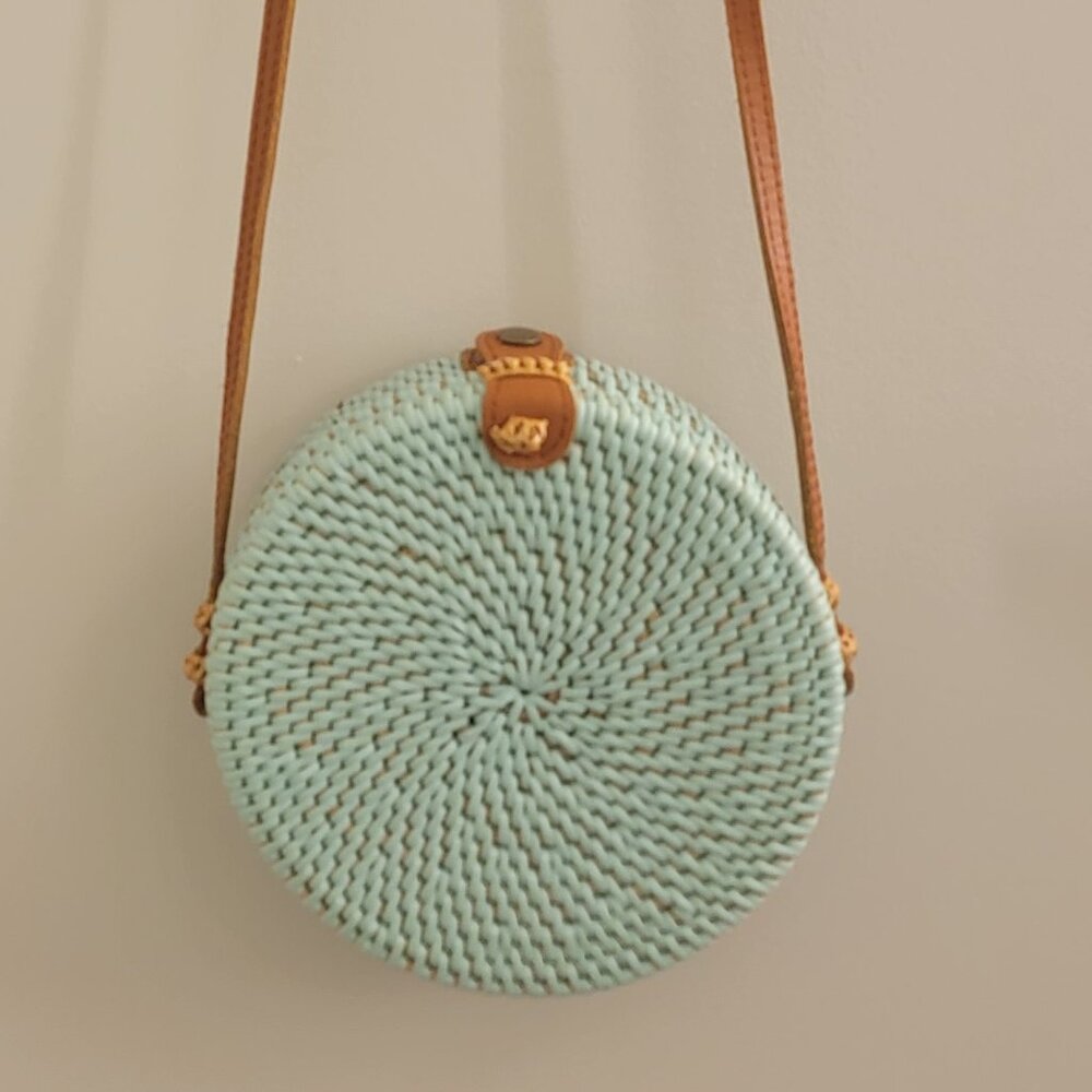 Boho Round Rattan Bag Purse